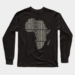 Boho Mud cloth (Black and White) Long Sleeve T-Shirt